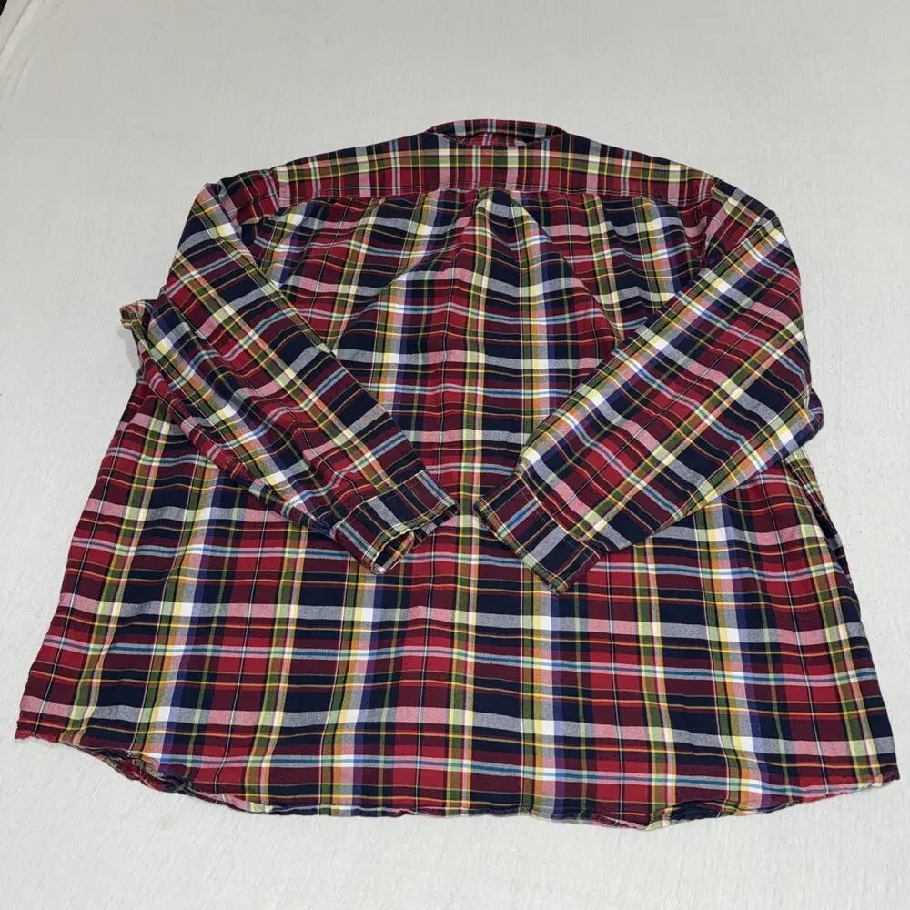 Polo Ralph Lauren Shirt Mens 3XB Classic Fit Plaid Long Sleeve Button Down EUC